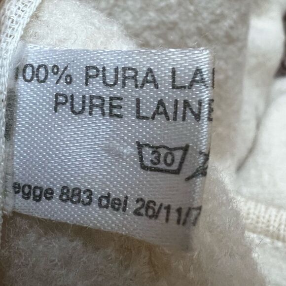 Vintage J. Kaufmann Wool Jacket Coatigan Ribbed Knit Trim Long Cream - Picture 6 of 14